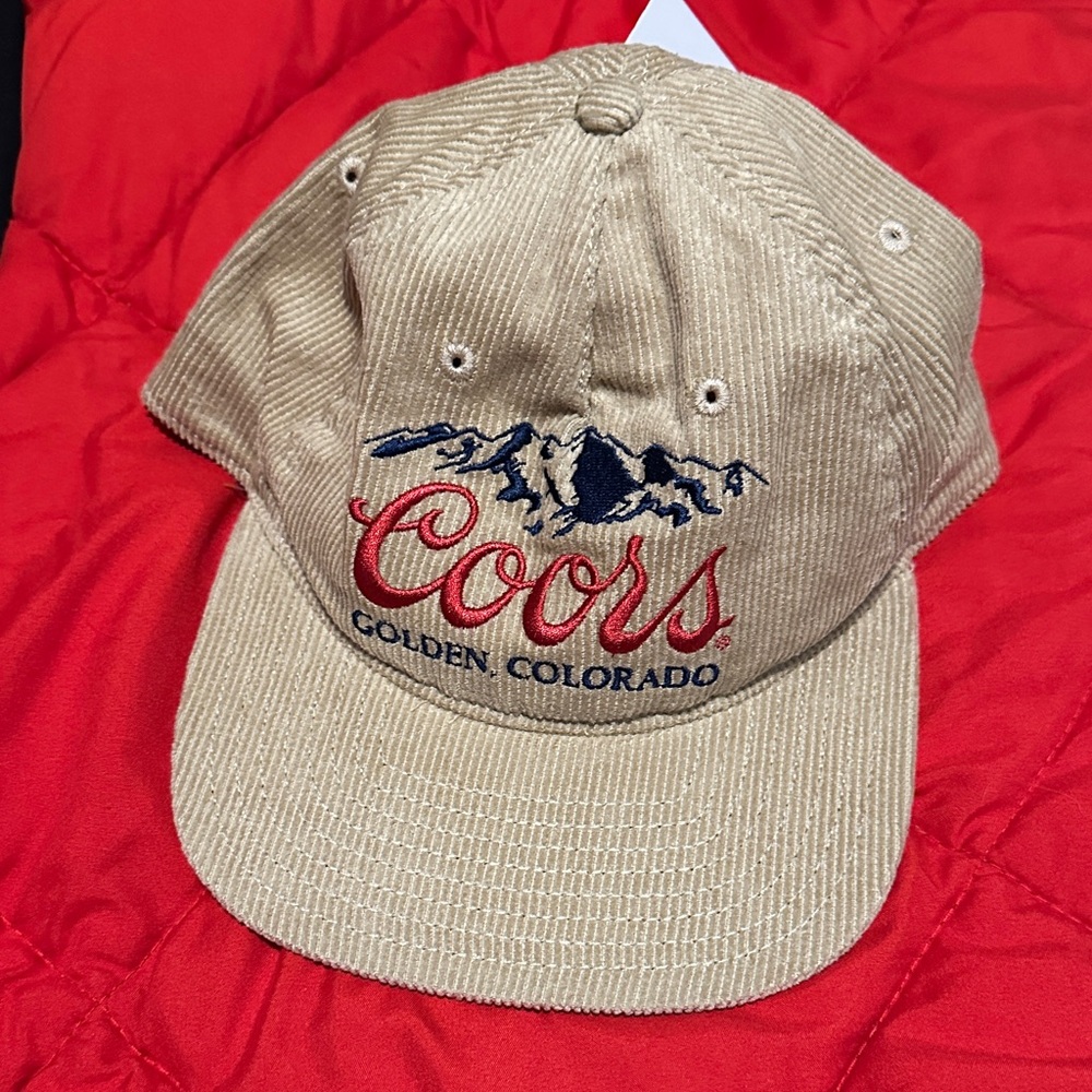 Coors Golden Colorado Tan Corduroy Baseball Cap